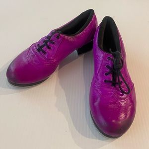 SoDanca TA200 tap shoes (painted purple with Angelus leather paint) - size 5.5